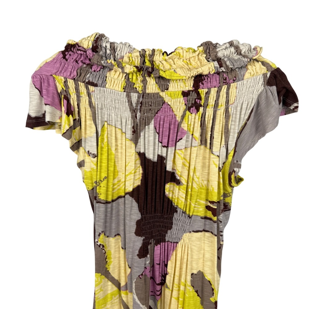 One September Top Size‎ Medium Smocked Floral Off Shoulder Top Blouse Multicolor - Picture 10 of 13
